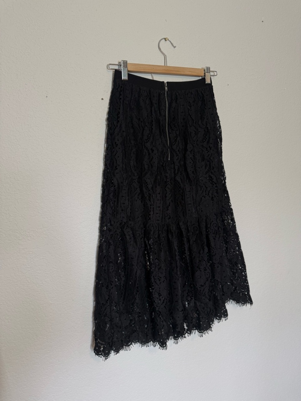 Free People | Black Lace Midi Skirt - 0 - Picture 3 of 6